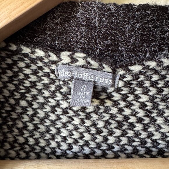 Charlotte Russe Y2K Southwestern Aztec Boho Style Fringe Cardigan Duster Open - Picture 15 of 16